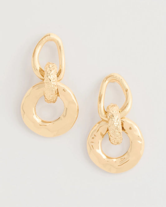 Chico's | Golden Link Drop Earrings/ Gold