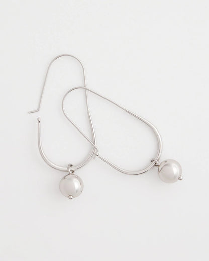 Chico's | Silver Bead Threader Earrings/ Silver