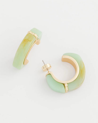 Chico's | Aqua Tone Hoop Earrings/ Aqua