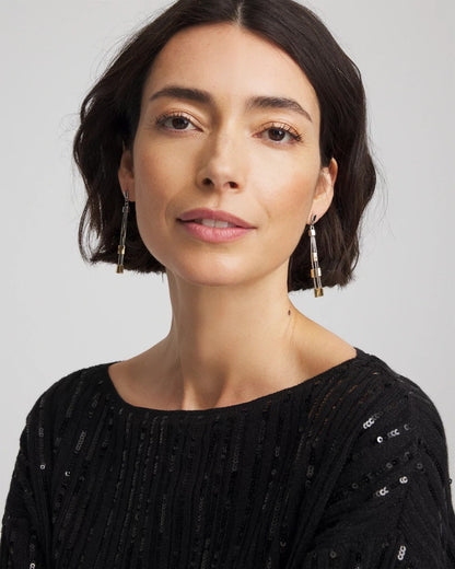 Chico's | Mixed Metal Linear Earrings/ Mixed Metals