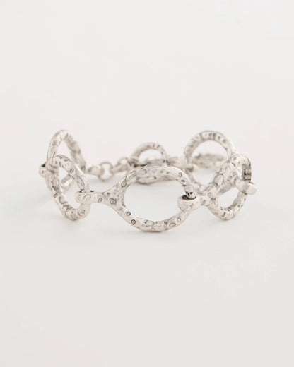 Chico's | Silvertone Open Link Toggle Bracelet/ Silver