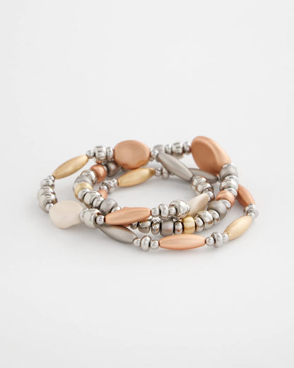 Chico's | Mixed Metal Stretch Set of Three/ Mixed Metals