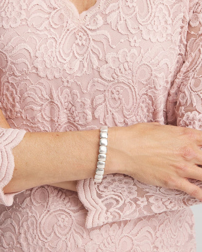 Chico's | Silvertone Stretch Bracelet/ Silver