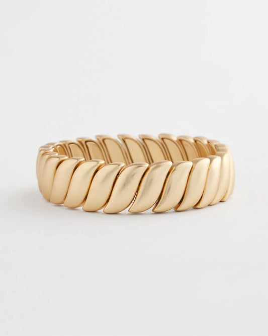 Chico's | Matte Twist Stretch Bracelet/ Gold