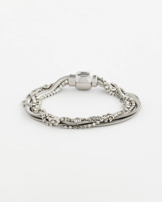 Chico's | Silvertone Multistrand Bracelet/ Silver