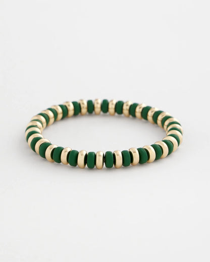 Chico's | Green Gold Slice Stretch Bracelet/ Green