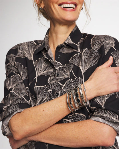 Chico's | Mini Bead Stretch Hero Bracelet/ Silver