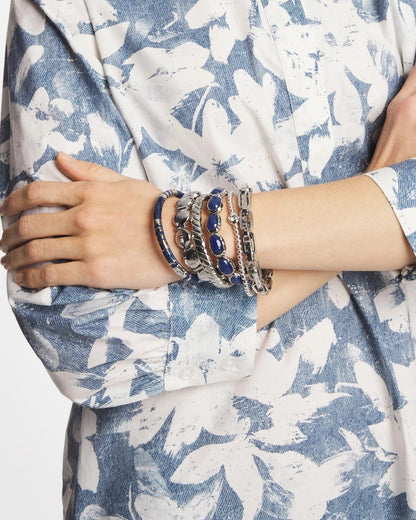 Chico's | Thin Twist Stretch Bracelet/ Silver