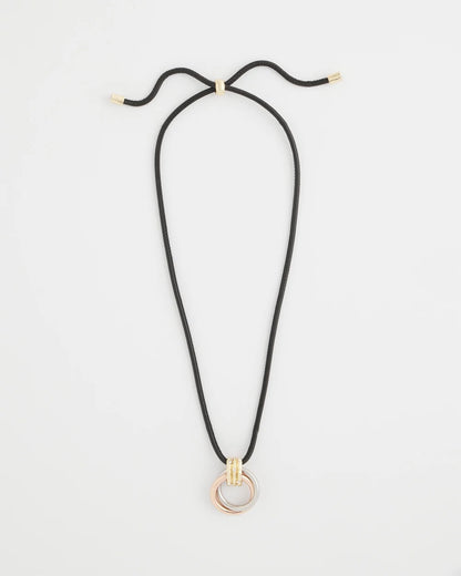 Chico's | Adjustable Tri-Tone Pendant Necklace/ Mixed Metals