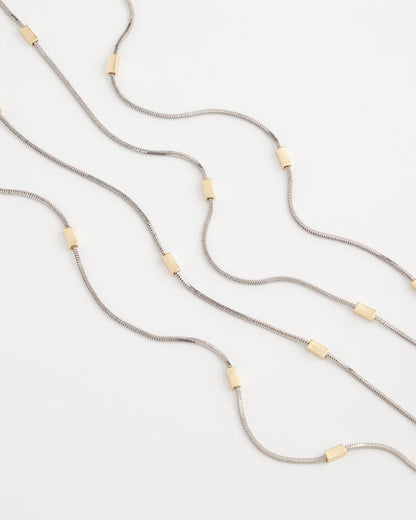 Chico's | Mixed Metal Double Strand Necklace/ Mixed Metals