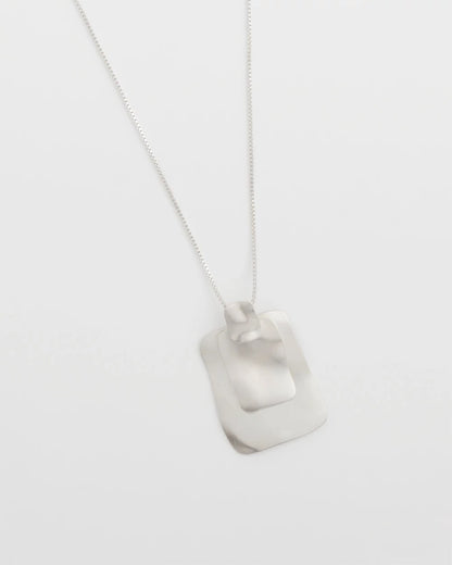Chico's | Adjustable Square Pendant Necklace/ Silver