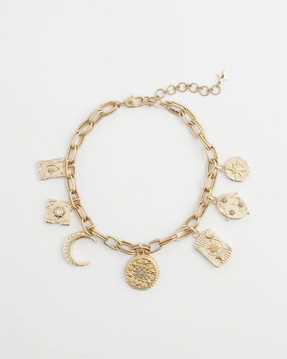 Chico's | Gold Celestial Charm Necklace/ Gold
