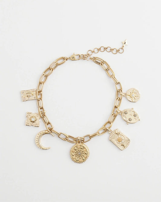 Chico's | Gold Celestial Charm Necklace/ Gold