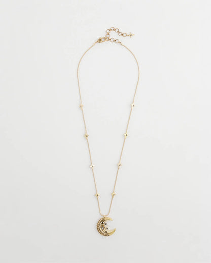 Chico's | Gold Moon Pendant Necklace/ Gold