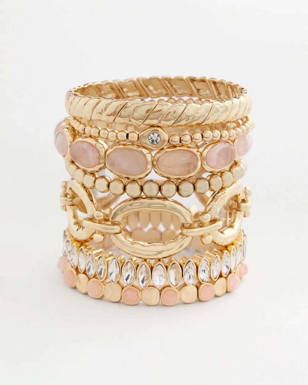Chico's | Blush Mini Circle Stretch Bracelet/ Blush