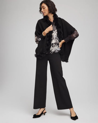Chico's | Faux Fur Cocoon/ Black