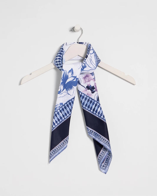 Chico's | Ellie Sprigs Square Scarf/ Amparo Blue