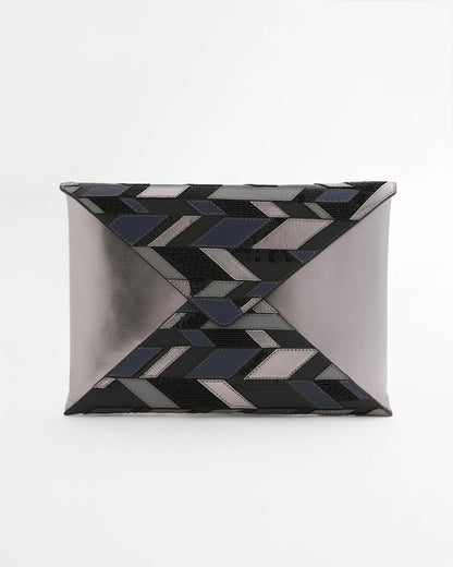 Chico's | Embellished Envelope Clutch/ Metallic
