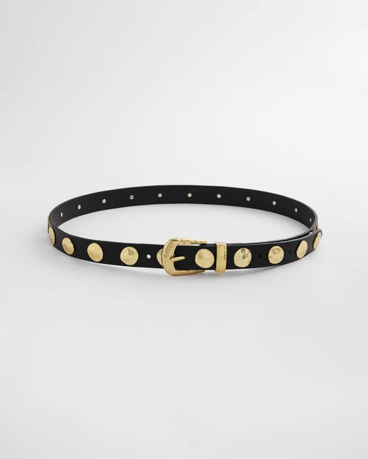 Chico's | Studded Faux Leather Trouser Belt/ Black