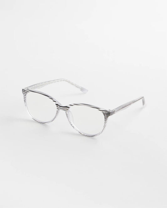 Chico's | Stripe and Polka Dot Readers/ Purple/Black