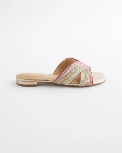 Chico's | Palma Slide Sandals/ Metallic Multi