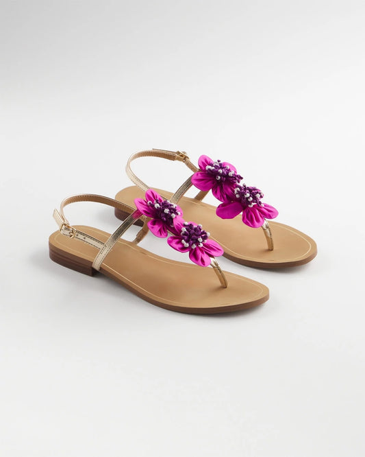 Chico's | Sunset Flower Sandal/ Pink
