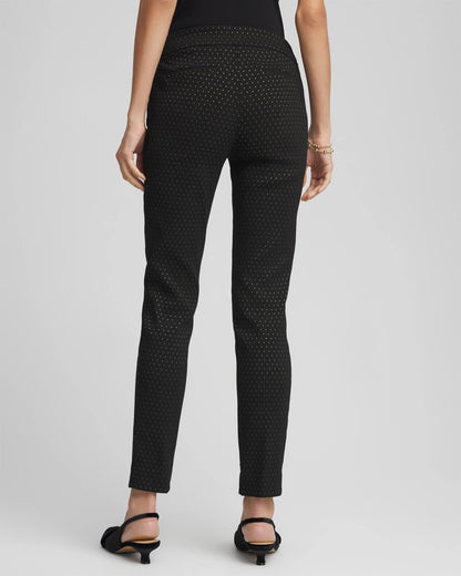 Chico's | Brigitte™ Slim Ankle Jacquard Pants/ Black