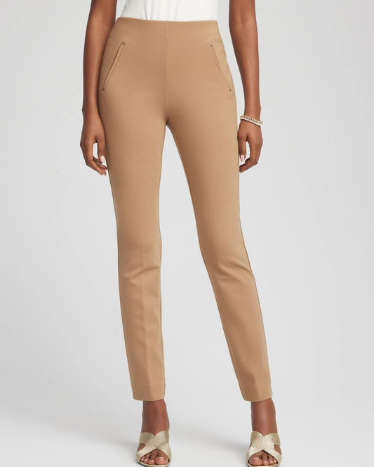 Chico's | Juliet Slim Trim Detail Ankle Pants/ Caramel Apple