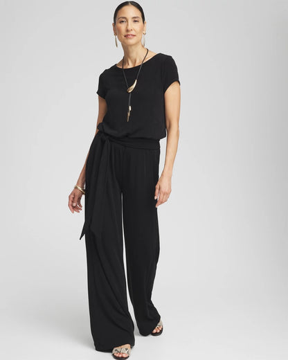 Chico's | Travelers™ Cap Sleeve Jumpsuit/ Travelers Black