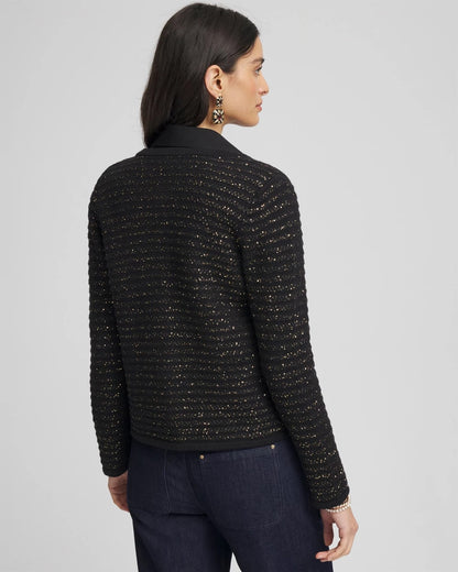 Chico's | Shine Cropped Cardigan/ Black