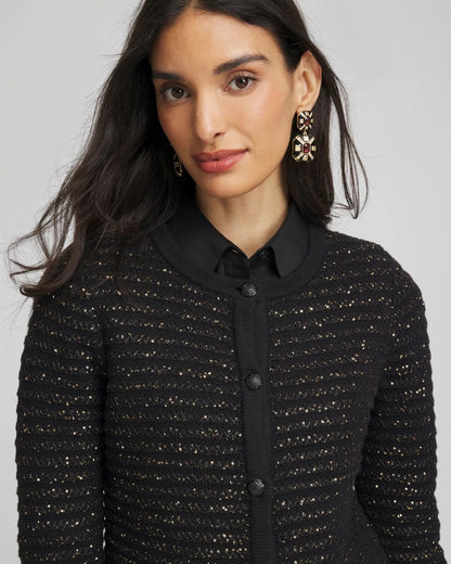 Chico's | Shine Cropped Cardigan/ Black