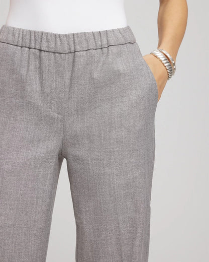 Chico's | Shimmer Straight Tapered Ankle Pants/ Silver