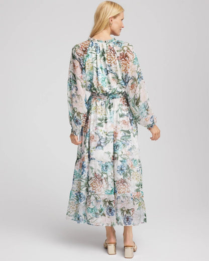 Chico's | Georgette Tie-Front Maxi Dress/ Ecru