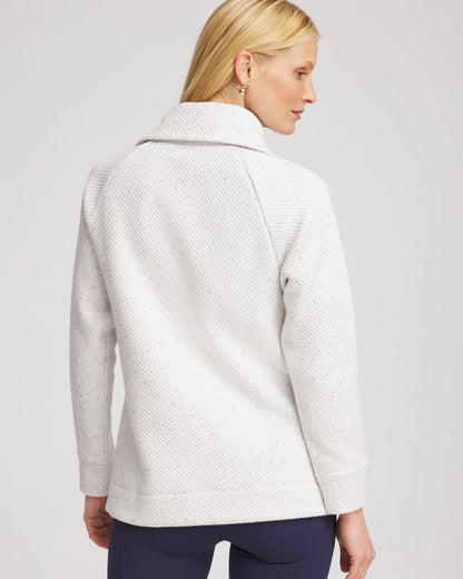 Chico's | Zenergy® Textured Rib Tunic/ Light Heather Gray