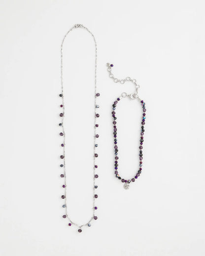 Chico's | Convertible Purple Long Short Necklace/ Purple