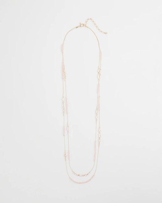 Chico's | Pink Double-Strand Necklace/ Pink