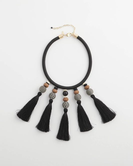 Chico's | Chico's Originals Tassel Statement Necklace/ Neutral