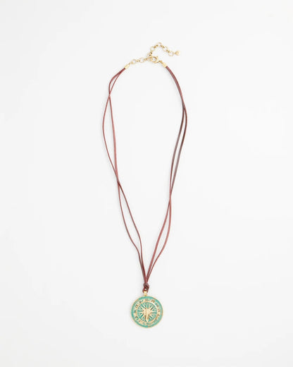 Chico's | Sundial Medallion Pendant/ Turquoise