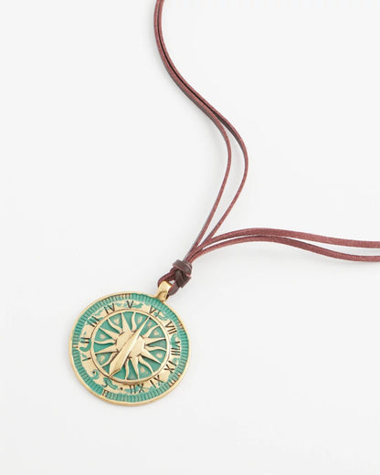 Chico's | Sundial Medallion Pendant/ Turquoise