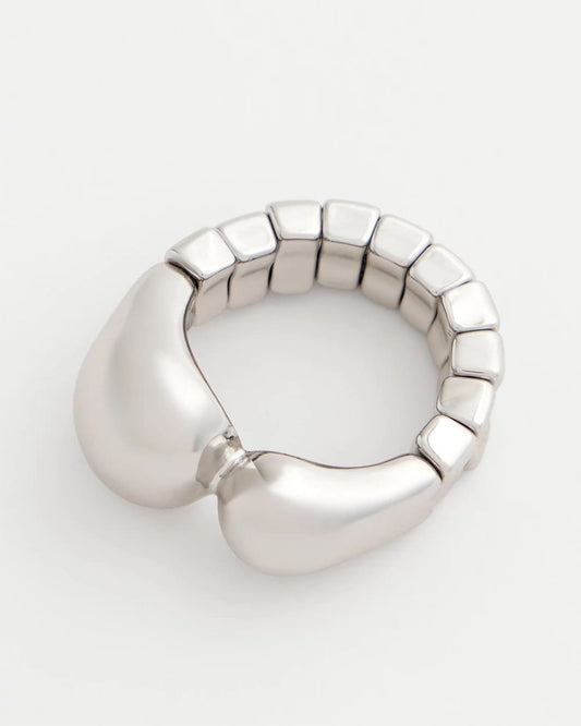 Chico's | Curvy Silver Stretch Ring/ Silver