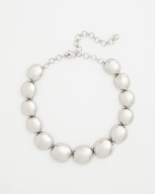 Chico's | Silver Pebble Collar Necklace/ Silver