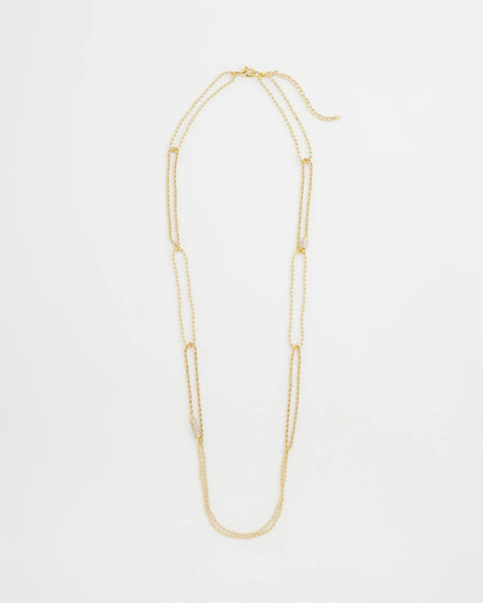Chico's | Long Gold Ball Chain Single Strand/ Gold