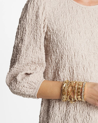Chico's | Gold Link Stretch Bracelet/ Gold