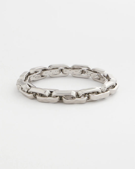 Chico's | Silver Link Stretch Bracelet/ Silver