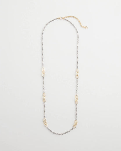 Chico's | Mixed Metal Link Long Necklace/ Mixed Metals
