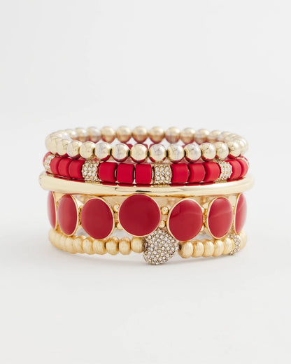 Chico's | Gold Heart Stretch Bracelet/ Gold