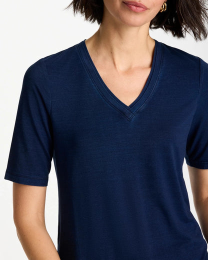Chico's | Cotton Slub V-Neck Tee/ Riviera Authentic