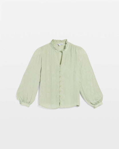Chico's | Jacquard Georgette Peasant Blouse/ Sage Meadow