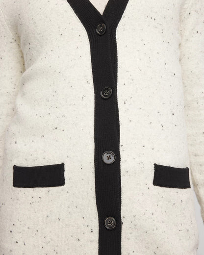 Chico's | Tipped Lady Jacket Cardigan/ English Cream