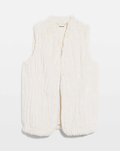 Chico's | Elongated Faux Fur Vest/ English Cream